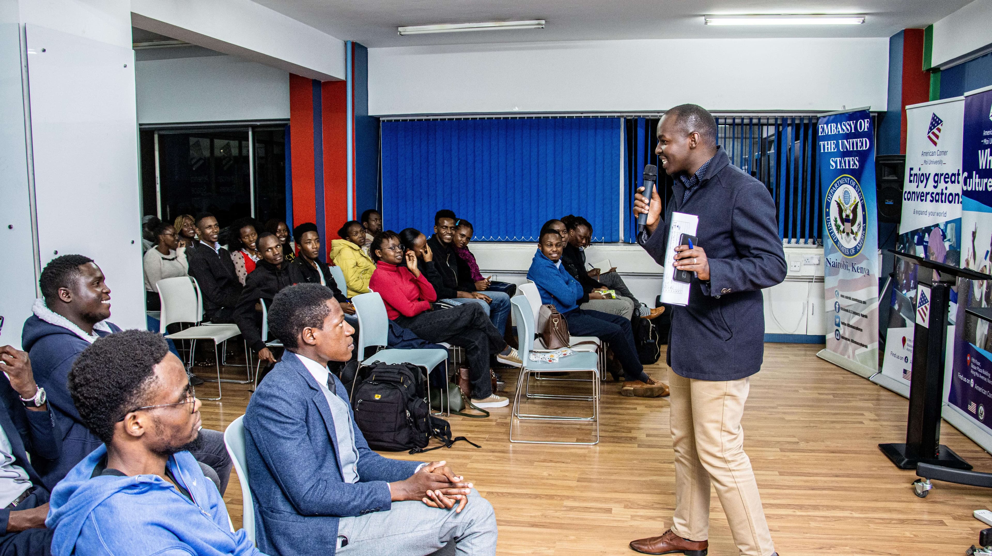The Ongoza Cyber Hub community at a meetup